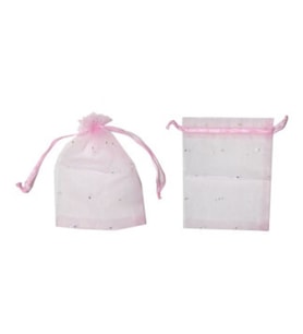 Kese taşlı büyük pembe 12x17cm p50-