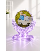 Kişiye Özel Kristal Cam Fotoğraf Işıklı Standlı Anlamlı ve Unutulmaz Hediye Sevgiliye & Aileye