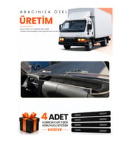 MITSUBISHI CANTER FE639 (1996-2005) Uyumlu Torpido Koruma Örtüsü Oto Kılıfı - Siyah Bej