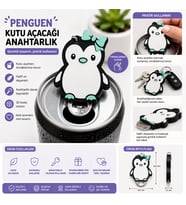 Penguen Kutu Açacağı Anahtarlık
