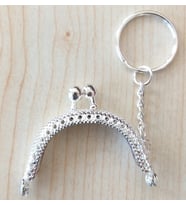 Angel Çanta Aksesuar 5 Cm, Açık Gümüş Anahtarlıklı Cüzdan Klipsi No:42