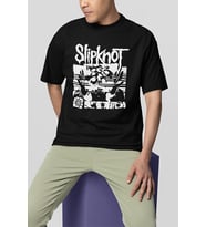 Slipknot Baskılı Unisex Tişört, Oversize Anime Tişört