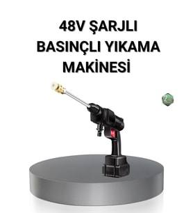 Basınçlı Yıkama Makinesi – 48V Güçlü Motor, 2 Pil Köpük Hazneli