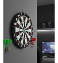 Kaliteli Ahşap Dart Tahtası 12 İnç 4 Dart Ok Seti