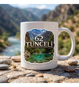 62 Tunceli Munzur Vadisi Turkuaz Nehir Temalı Memleket Seramik Kupa