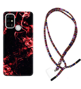 Casper E30 F20 X20 Kılıf Boyun Asklı Rasta Silikon Red Smoke 1745