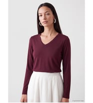 LC WAIKIKI Mürdüm V Yaka Kadın Body