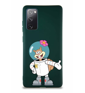 Samsung Galaxy S20 FE Soft Premier Kapak Sandy Tasarımlı Silikon Kılıf - Yeşil (Şeffaf)