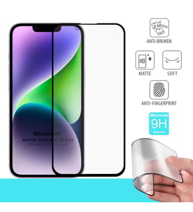 Microsonic Apple iPhone 14 Plus Seramik Matte Flexible Ekran Koruyucu Siyah
