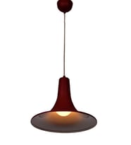 MYLİGHTS  RETRO KIRMIZI İÇİ BEYAZ METAL SARKIT AVİZE (Siyah)