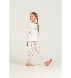 3-9 Yaş Kız Çocuk Cool Tedy Bear Süprem Pijama Takım Pembe