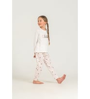 3-9 Yaş Kız Çocuk Cool Tedy Bear Süprem Pijama Takım Pembe