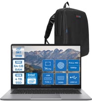 Asus Expertbook P1 P1403 Intel Core I7-13620H 64GB Ddr5 4tb SSD Windows 11 Pro 14" Fhd Intel UHD Taşınabilir Bilgisayar EXP1403CVAI58512S0W35+ZETTAÇANTA