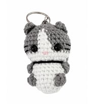 Maskot Miniş Kedi Amigurumi Organik Anahtarlık Oyuncak