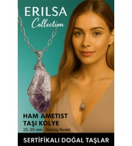 Sertifikalı Gümüş Tel Sargılı Brezilya Ametist Diş Taşı Kolye – 25-30 mm Sezgi ve Huzur Taşı (Çok Renkli)