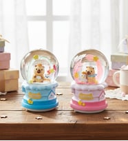 Yılbaşı Ev Temalı Işıklı Mini Kar Küresi