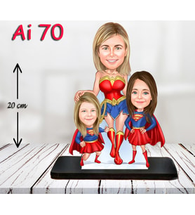 KİŞİYE ÖZEL KARİKATÜR BİBLO AİLE