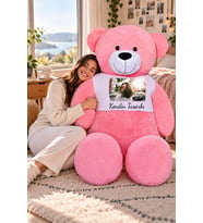180 cm Kendin Tasarla Tişörtlü Tatlım Peluş Ayıcık (%100 Yerli) (Pembe)