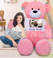 180 cm Kendin Tasarla Tişörtlü Tatlım Peluş Ayıcık (%100 Yerli) (Pembe)