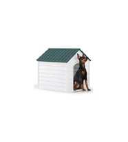 SY-5100 Dış Mekan Plastik Pet Köpek Kulubesi Yeşil-Beyaz