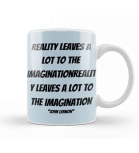 John Lennon Quote Kupa Bardak Porselen