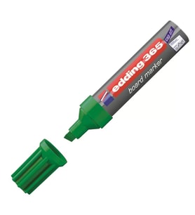 EDDİNG 365 BEYAZ TAHTA KALEMİ KESİK UÇ YEŞİL 2-7mm