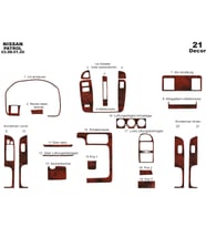 Meriç® Nissan Patrol Ön Torpido Kaplama Maun 21 Parça 1998-2000 (Maun)