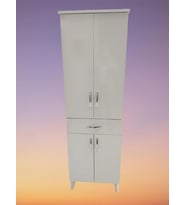 Çok Amaçlı 18210 Dolap BEYAZ Model Hard Parlak Suntalem 180 Demonte 4raf El Yapım