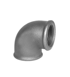 1/2" Siyah Doğalgaz Dirsek DN15