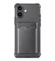 iPhone 16 Kartlıklı Antişok Kılıf Füme
