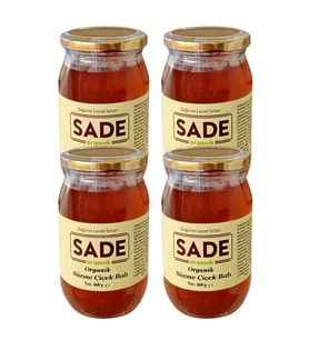 SADE ORGANİK SÜZME ÇİÇEK BALI 460 GR. 4 LÜ PAKET
