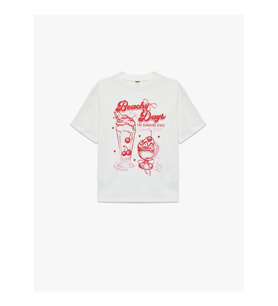 Koton Pamuklu Ekru Kız Çocuk T-Shirt 6SKG10112AK