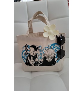 Le Vion japonkarikatür - Baskılı Bez Çanta 38x42 cm 170 Gr Omuz Çantası Kadın Alışveriş Çantası