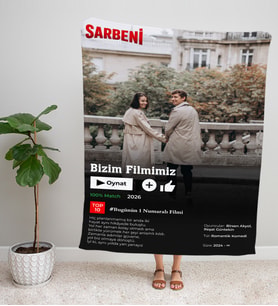 eJOYA Kişiye Özel Netlfix Tasarım TV Battaniyesi 116244 (Siyah-Haki-Gri)