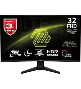 MSI 31.5 VA MAG 32C6X 1MS 250HZ HDMI-DP KAVISLI GAMING MONİTÖR  2560X1440