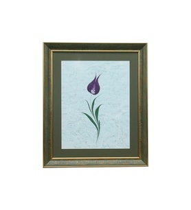 e38 EL İŞÇİLİĞİ LALE  EBRU TABLO 50x43  cm - 6226