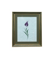 e38 EL İŞÇİLİĞİ LALE  EBRU TABLO 50x43  cm - 6226