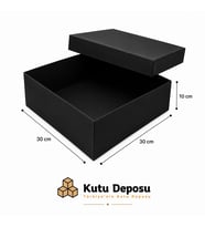30x30x10 cm Hediye Kutusu-Siyah