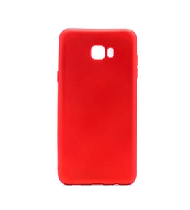 Samsung Galaxy C9 Pro Uyumlu Kılıf Zore Premier Silikon Kapak (Kırmızı)