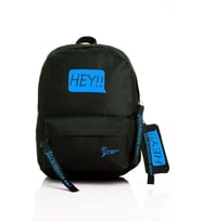 Laptop Bölmeli Okul Çantası Hey!!! Siyah Mavi 1525