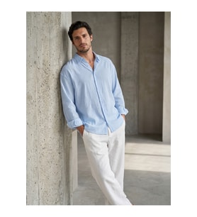 Premium Oversize Müslin Gömlek - % 100 Pamuk, Yıkamalı