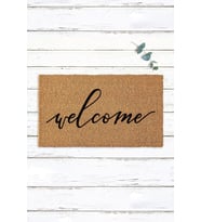 El Yazısıyla Welcome Kapı Paspası Dış Kapı Önü Paspası Koko Paspas Kıl Paspas Ev Apartman