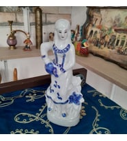 Antika Porselen Bayan Biblo (Silver)