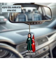 Kişiye Özel Avukat Karikatür Ayna Süsü – Hukukçulara Özel Araç İçi Hediyelik