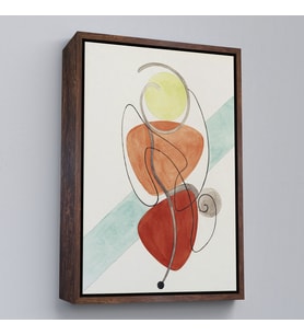 Çerçeveli Auguste Herbin - Untitled Tablo (Kahverengi)