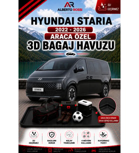 Hyundai Staria 2022 - 2026 Araca Özel 3D Bagaj Havuzu