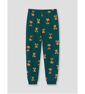 LCW Young Yeşil Beli Lastikli Desenli Kadın Jogger Pijama Alt