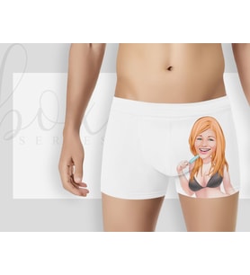 BK Gift Kişiye Özel Karikatürlü Eğlenceli Beyaz Erkek Boxer, Yıl Dönümü/ Doğum Günü / Sevgililer Günü Hediyeleri,  Erkek Arkadaş Hediye, Esprili Hediye-5