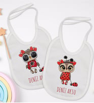 BK Kids Kişiye Özel İsimli 2’li Beyaz Mama Önlüğü-16