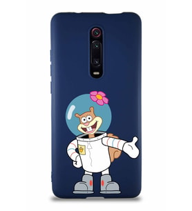 Xiaomi Redmi K20 Soft Premier Kapak Sandy Tasarımlı Silikon Kılıf - Lacivert (Şeffaf)